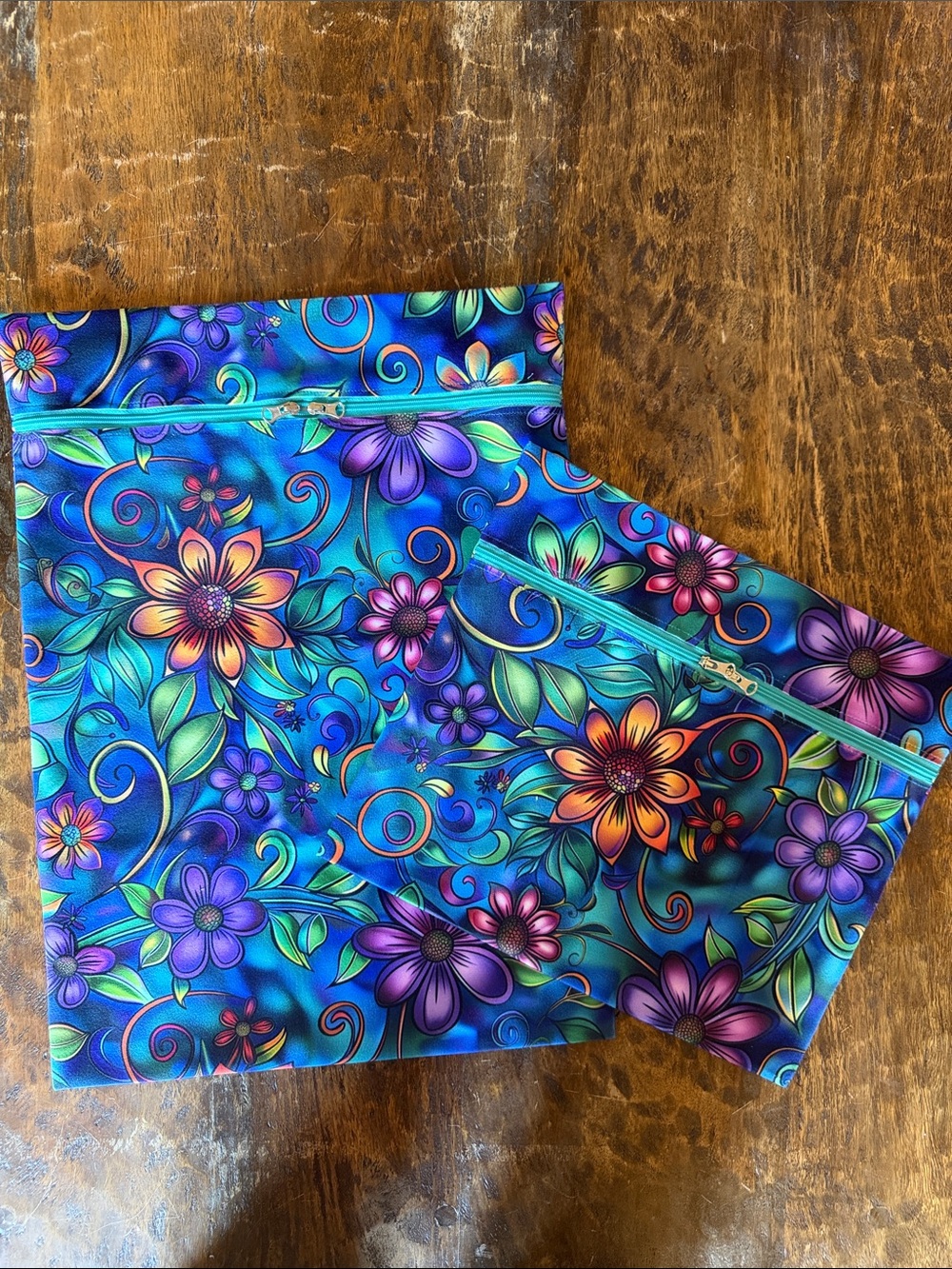 Vibrant Floral Handcrafted Laundry Traveling Bags